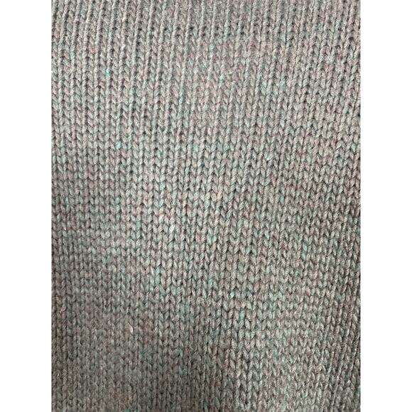 Free People Women’s Medium Forest Green Chunky Wool Cardigan Sweater Y2K Boho - Picture 6 of 7